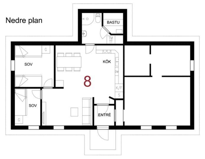 布鲁克斯瓦拉那Lullens Stugby - Laegenhetshuset 6-9公寓 外观 照片